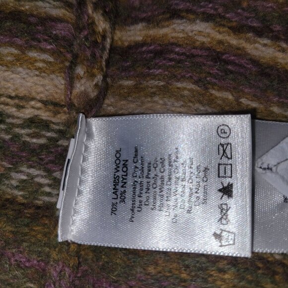 Eddie Bauer Womens Wool Fair Isle Cardigan Sweater Button Closure Size M Multico - Picture 4 of 7